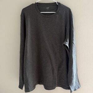 Uniqlo Men's Gray Long Sleeve Shirt Size XL
